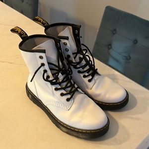 Women’s Dr. Martens White Combat Boots